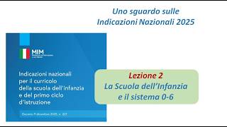Indicazioni Nazionali 2025   Lezione 2