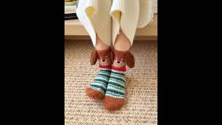 Cute Cartoon Coral Fleece Socks