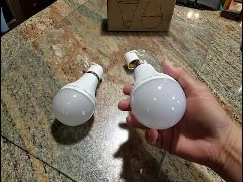 Neporal LITE Emergency Rechargeable Light Bulbs A19, Light Up to 48 hr