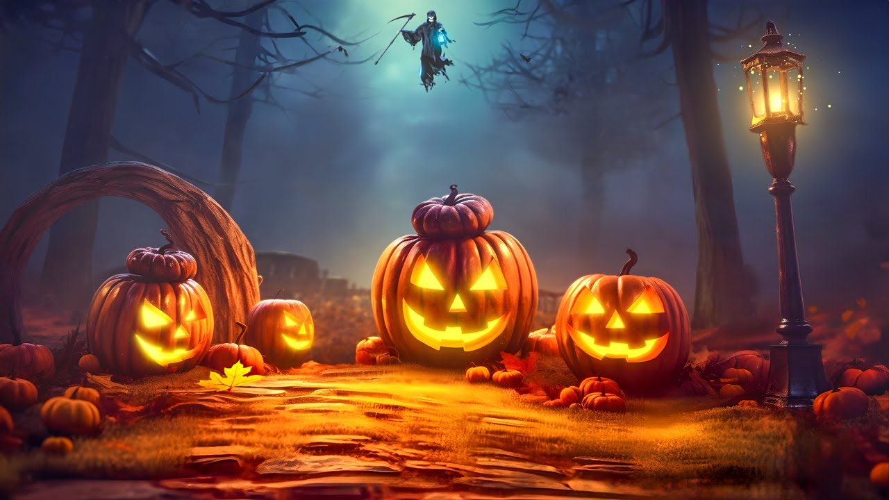 Halloween Autumn Forest Ambience 🎃 Dark, Autumn, Scary Halloween Music ...