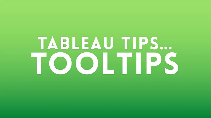 Tips on Tooltips (Configuration) - Data Viz Mastery - Tableau Tips