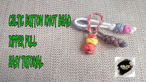 How to make Zipper Pull using Celtic Button Knot Bead - Easy Tutorial |KALYO Paracord