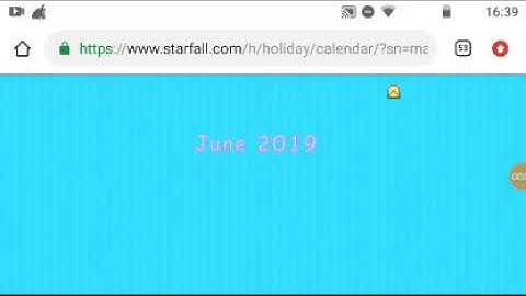 Starfall Calendar June 10 , 2019
