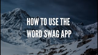 How to Use the Word Swag App screenshot 2