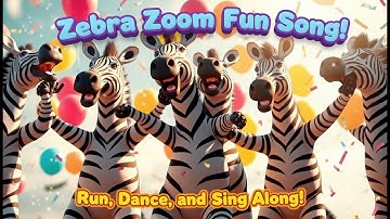 Sing & Dance with Zebras! 🦓💛🎵 | Kids Song with Lyrics | Fun Animal Music Video