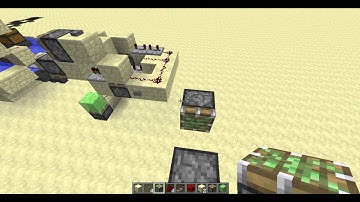 Minecraft - Redstone - Falling Sand Resting Between Blocks