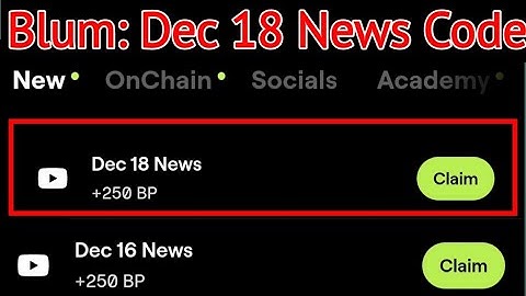 Dec 18 News ! Blum New task today ! Blum today verify code! Blum New video code .