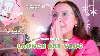 STUDIO VLOG ★ launching the christmas collection, sales stats & selling out in 30 minutes?!