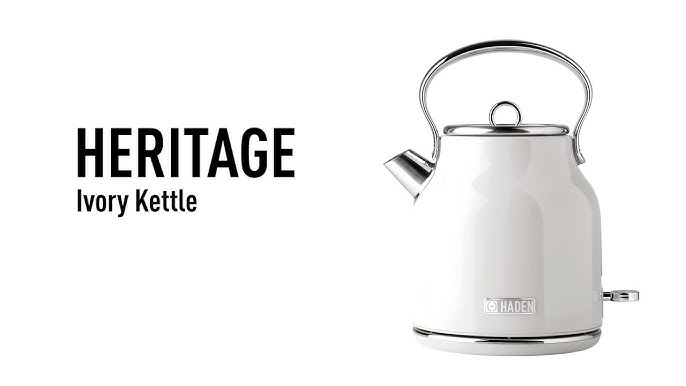 Haden Heritage 1.7 Liter Stainless Steel Electric Tea Kettle - Ivory