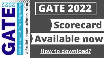 GATE 2022 scorecard released
