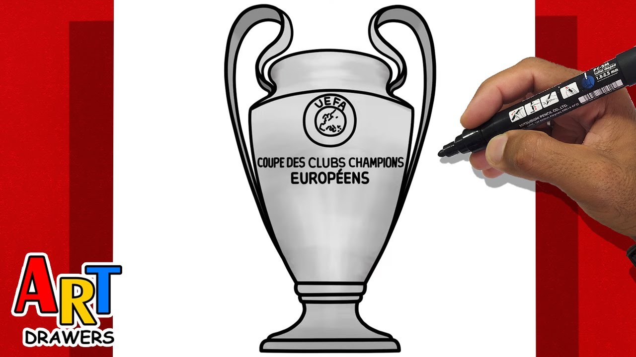How to Draw TROPHY Champions League UEFA 