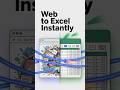 Web To Excel Instantly #excel #excel formula #excel shortcuts #tally tutorial #excelfromweb
