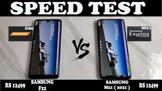 SAMSUNG M21 2021 VS  SAMSUNG F22 SPEED TEST