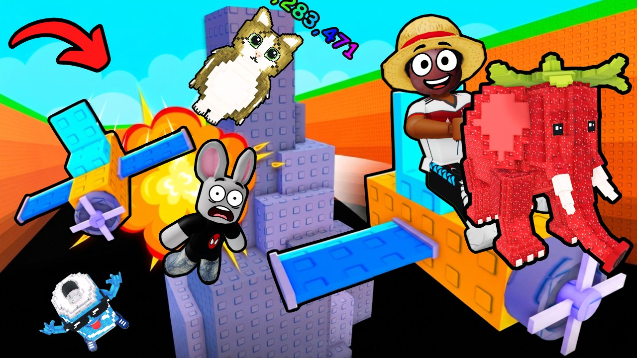 PILOTAMOS AVIÕES PARA PEGAR BRAINROTS NO ROBLOX com O LARRYZINHO!