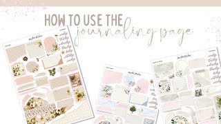 Planning 101: How to Use Journaling Kit in Weekly Spread | Sadie's Stickers