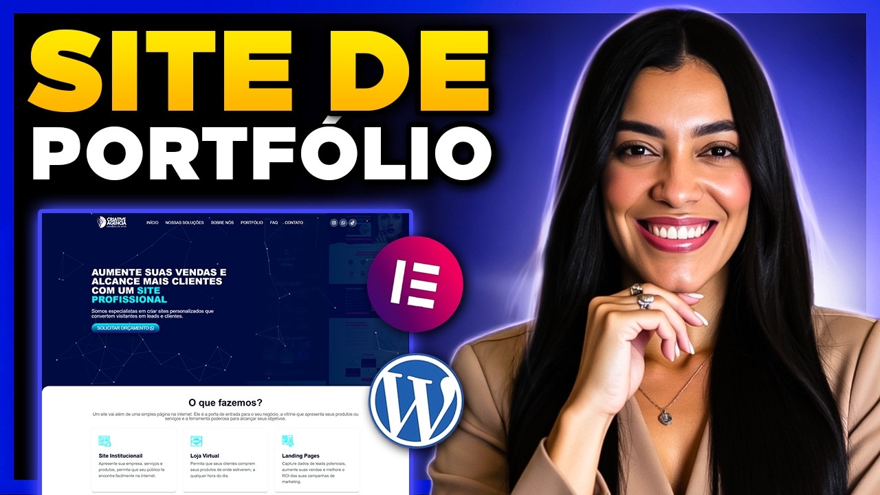Como Criar um SITE DE PORTFÓLIO no WordPress e Elementor usando um ...