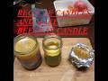 Easy candle making/recycle at home for preppers. + Beeswax candle