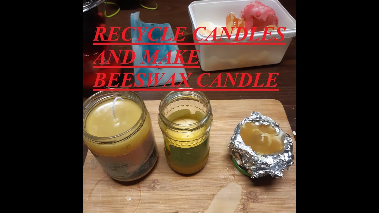 Easy candle making/recycle at home for preppers. + Beeswax candle YouTube