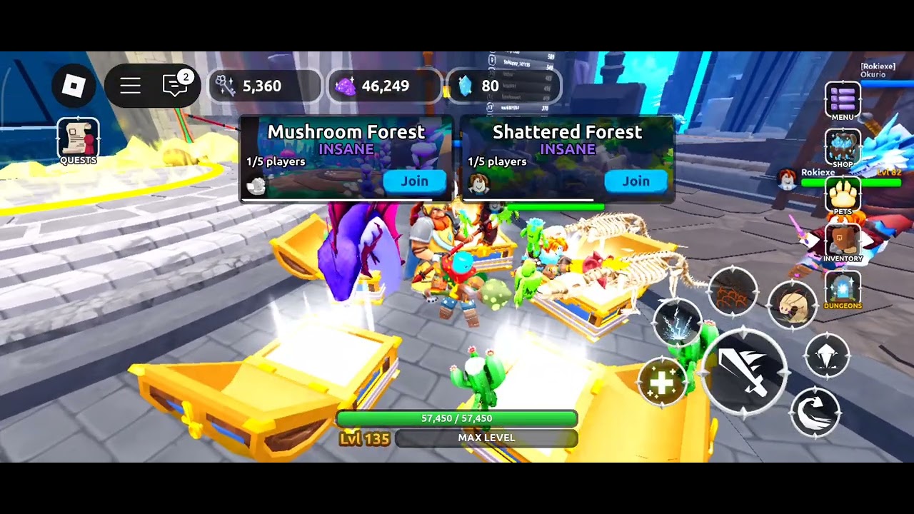 Opening all my chests in dungeon heroes Roblox. - YouTube