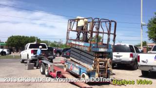 Useless Video Hi Lift Scissor Lift Loading on U-Haul Trailer.