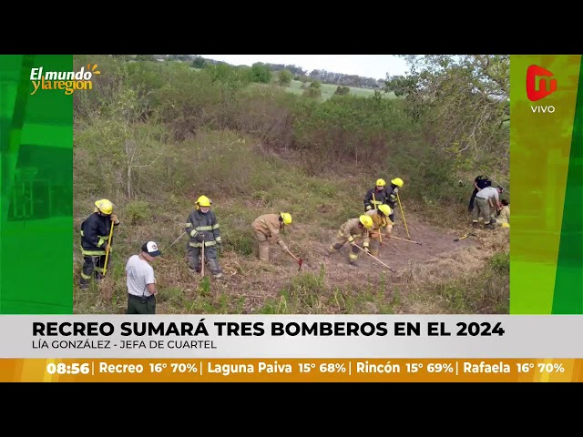 Recreo sumará tres bomberos en el 2024 - Lía González, jefa de cuartel