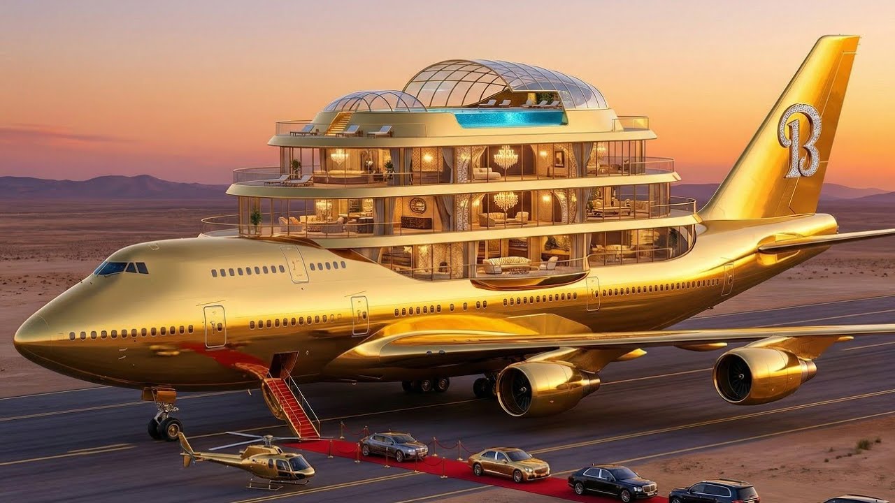 5-Story Real Gold Private Jet 😱 Ultimate Billionaire Luxury