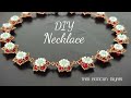 Zarif ve kolay kristal kolye yapımı// DİY. Easy to make beaded necklace with Bicone and Seed beads