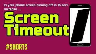 How to increase screen timeout in Android? #Shorts screenshot 2