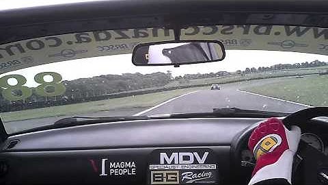 Someone out braking themselves in Qualifying at Cadwell Park - BRSCC Mazda MX5