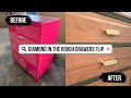 Pink drawers get an unrecognisable makeover  restoration