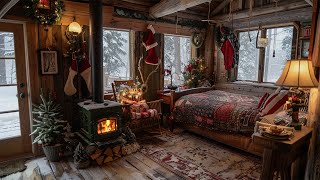 π΄Silent Winter Escape | Drift into Sleep with Fire Crackles & the Quiet Dance of Snowflakes βοΈπ₯π€