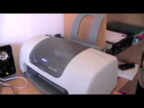 video Epson printer waste ink pad counter reset