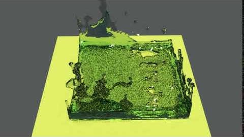 Fluid simulation Test In Blender animation software