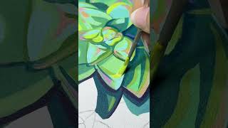 Succulent Gouache Painting | Kate Hickman Art #satisfying #gouache #painting