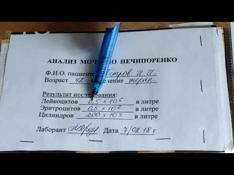 Analysis of urine according to Nechiporenko - Internal medicine practical exam