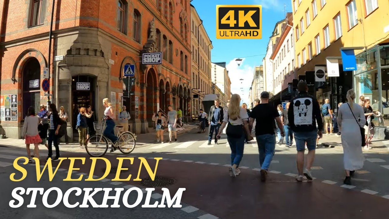 Stockholm - Summer - 4K - Walking Tour - Södermalm - Sweden