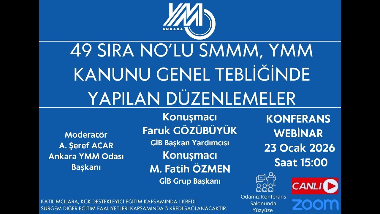 49 Sıra No'lu SMMM, YMM Kanunu Genel Tebliğinde Yapılan Düzenlemeler