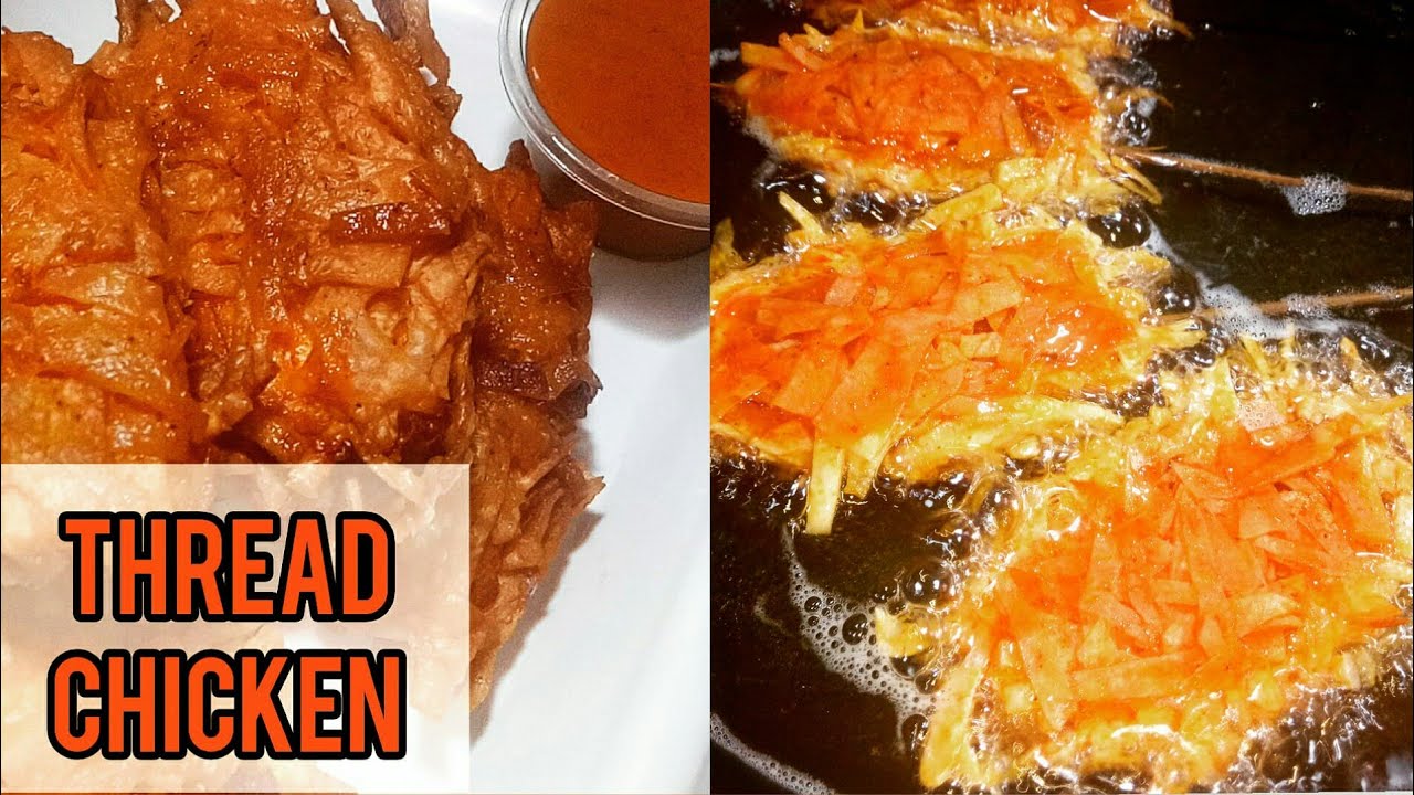 Crispy Thread Chicken Recipe|Chicken Snacks Recipe|Iftar Recipes ...