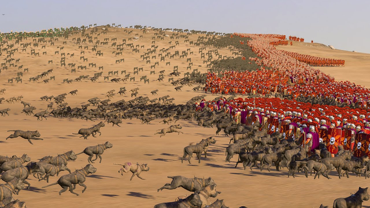 7.500 DOGS vs 9.000 PRAETORIAN GUARDS - Total War ROME 2