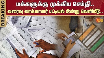 Draft Voter List | Released Timing | Name Missing | Election Commission | SIR Apply | SIR Details