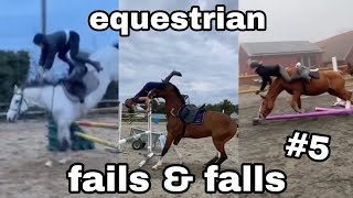 BAD EQUESTRIAN FAILS & FALLS😱 WITH LITTLE GIRL😭 #5