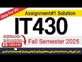 IT430 Assignment 1 Solution 2025 | Solution Fall 2025