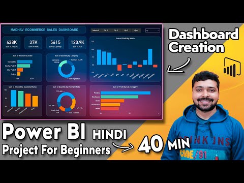 Power Bi tutorial for Beginners | Power BI Dashboard Project in Hindi | Power Bi Course 2023