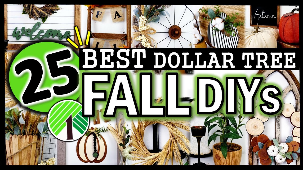 BEST $1 HIGH END DOLLAR TREE FALL DIY'S | 25 WOW Autumn Decor Ideas ...