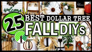 BEST $1 HIGH END DOLLAR TREE FALL DIYS | 25 WOW Autumn Decor Ideas in 2021