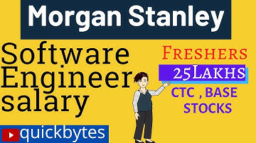 #Morgan Stanley software Engineer salary for freshers in India#quickbytes #salary