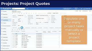 Famous Acumatica Cloud ERP Tips 142:  Project Quotes Wealth