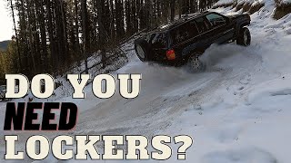 Lockers VS No Lockers | Jeep ZJ Snow Wheeling icy hills