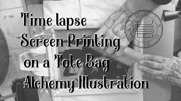 In Sole // Screen Printing on a Tote Bag // Alchemy Illustration // Time lapse