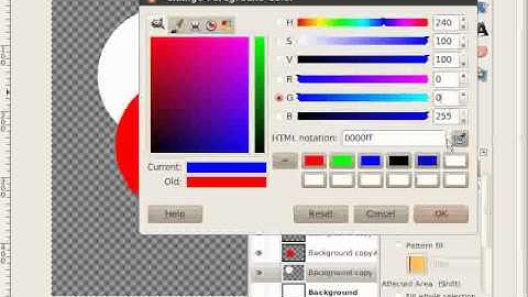 Creating a color wheel using Gimp